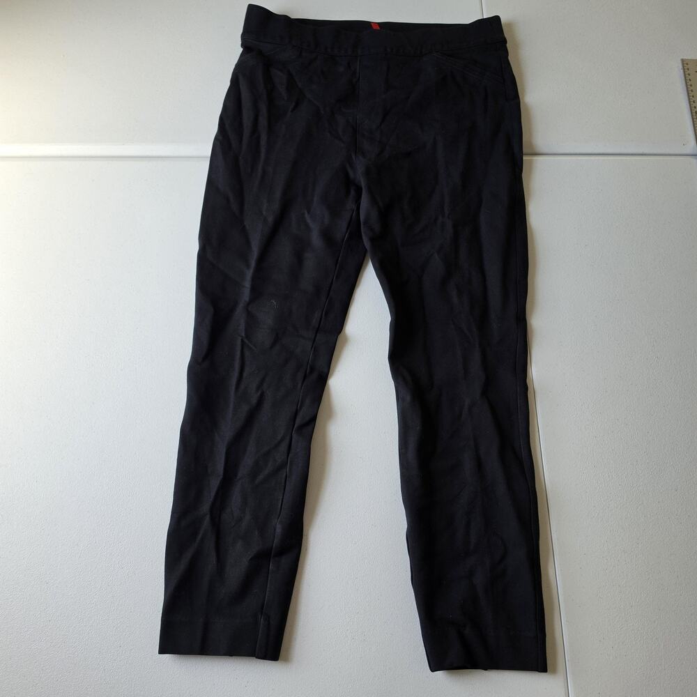Spanx Pants Womens Large Black Ponte Skinny Pull On Shaping Dress Work Office